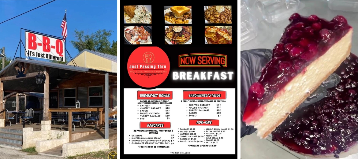 Just Passing Thru BBQ Menu